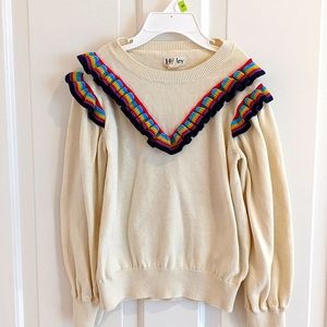 Hatley Girls Size 6 Ruffle Sweater